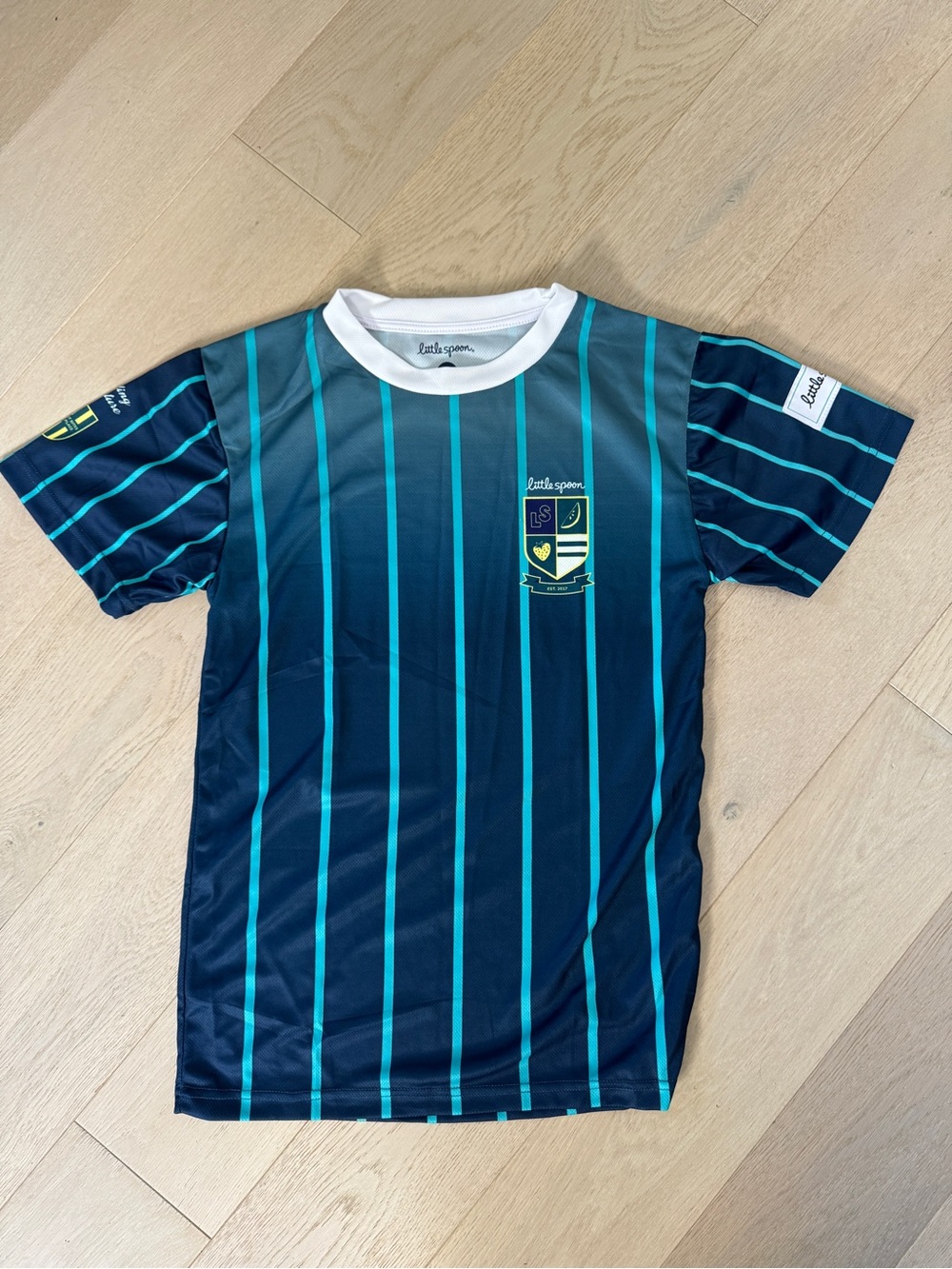 Brand new Striped Athletic Soccer Tee